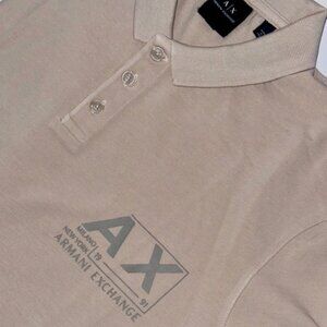 ARMANI EXCHANGE Men's Sun-Faded Logo Polo Shirt, Limited-Edition, SIZE: MEDIUM